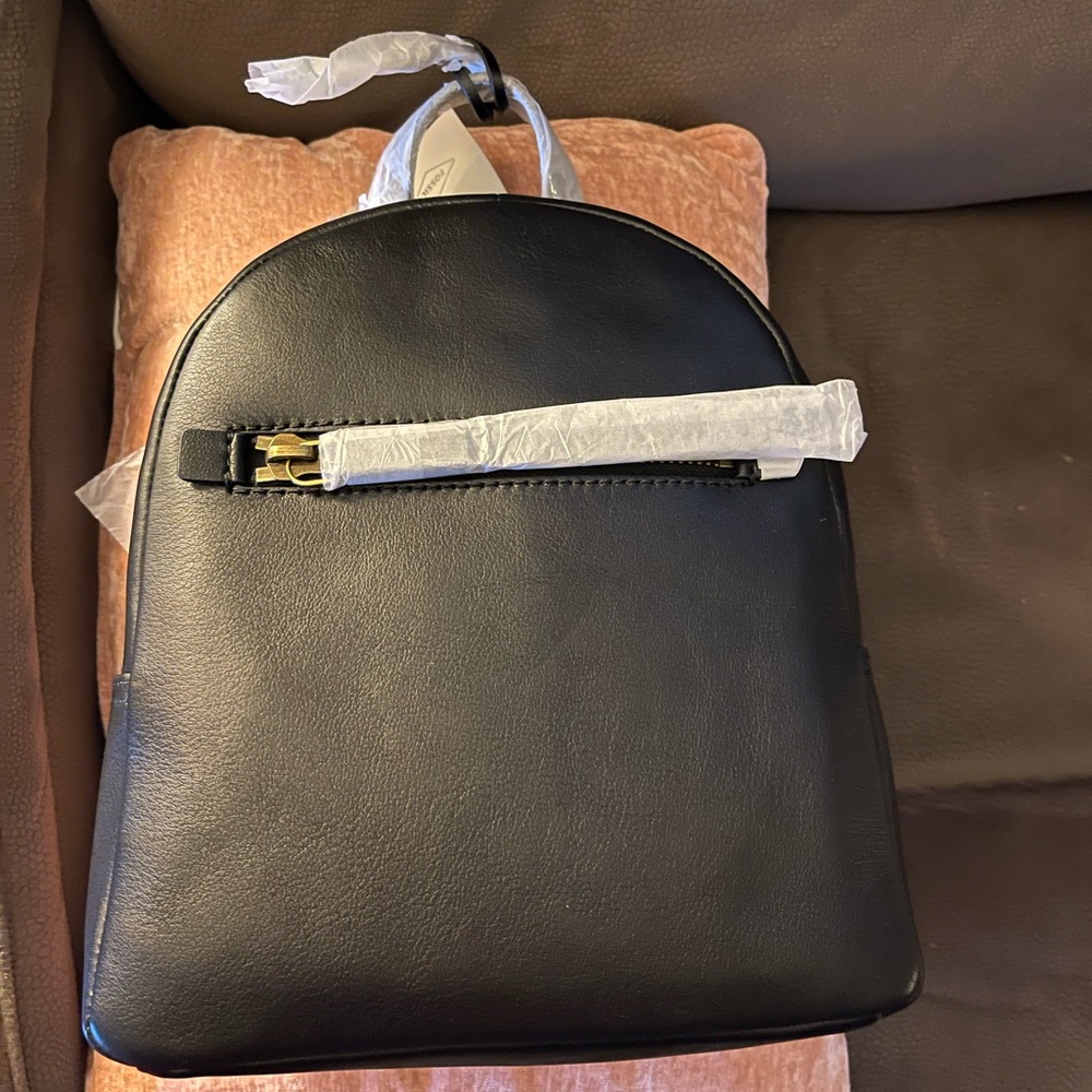 Leather Fossil backpack